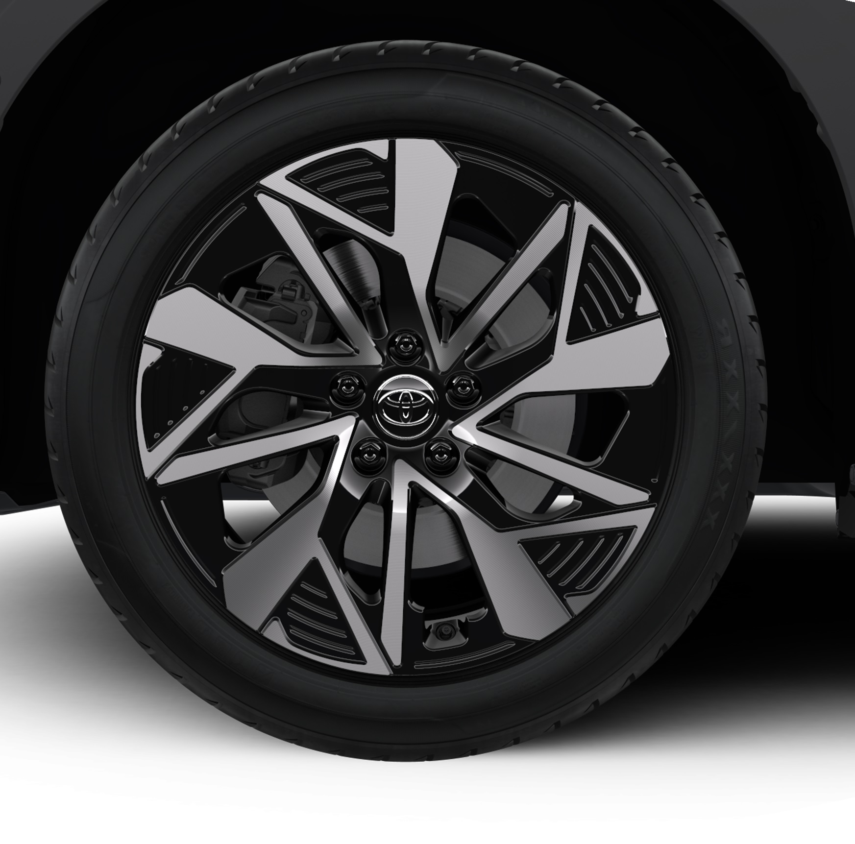 18 Zoll Leichtmetallfelge, 5-Doppelspeichen-Design, schwarz oberflächenpoliert 18 Zoll Leichtmetallfelge, 5-Doppelspeichen-Design, schwarz oberflächenpoliert