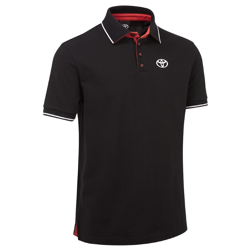 TOYOTA COLLECTION MENS BLACK POLO SHIRT (S)