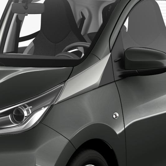 Verlängerung Frontschürzen-X-Design, merlansilber 1E7 Verlängerung Frontschürzen-X-Design, merlansilber 1E7