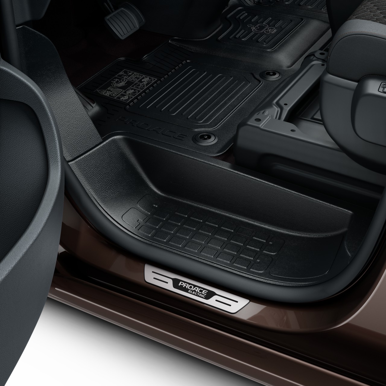 Einstiegsleisten Aluminium mit "Proace Electric" Schriftzug, vorne Einstiegsleisten Aluminium mit "Proace Electric" Schriftzug, vorne