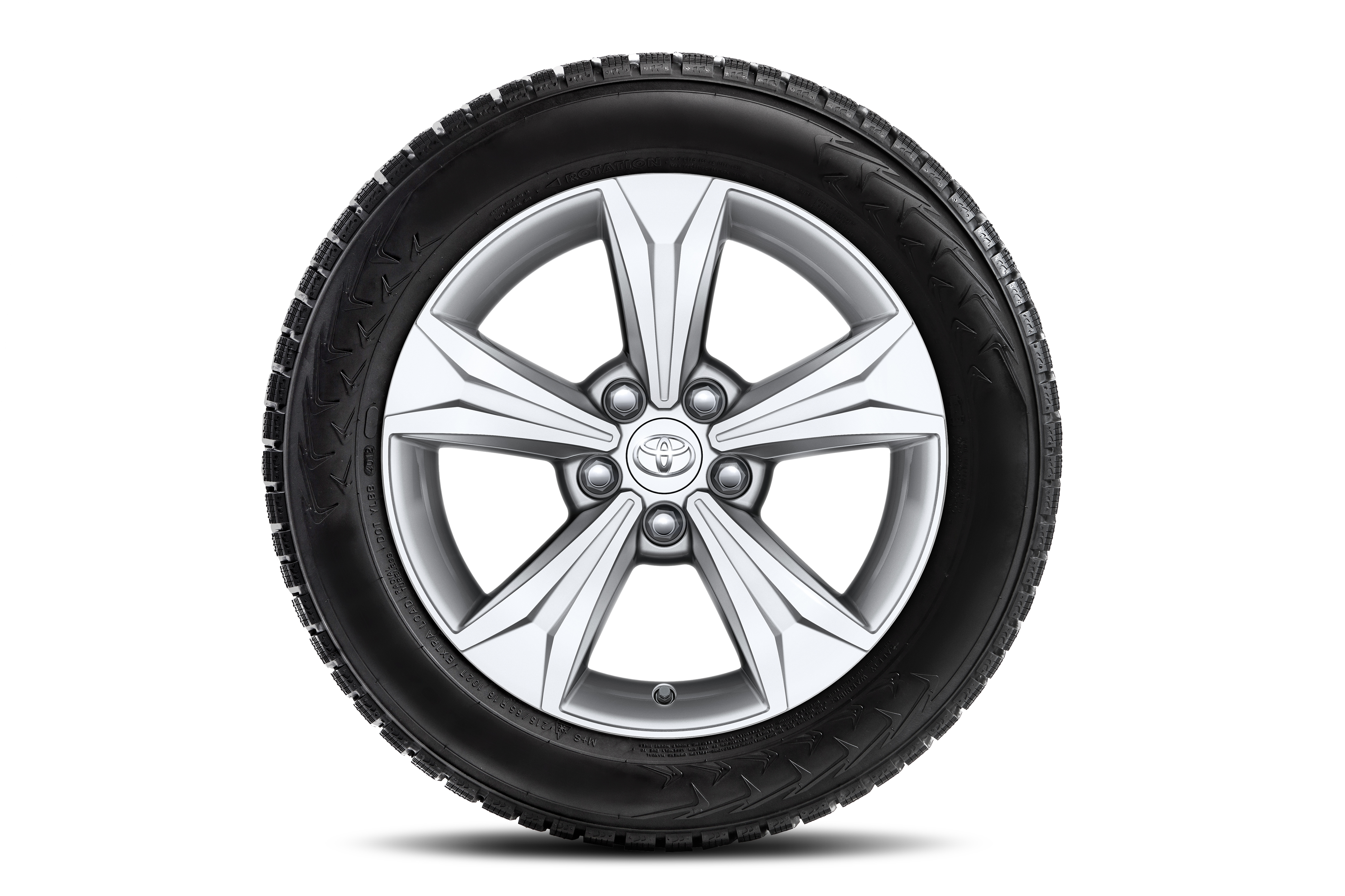 17" Leichtmetall-Winterkomplettradsatz, 5-Speichen-Design in Silber mit Semperit Speed Grip 5