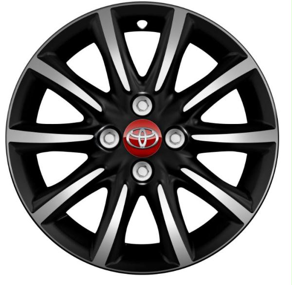 Leichtmetallfelge, 10-Speichen Design, 4,5J x 15, schwarz matt oberflächenpoliert