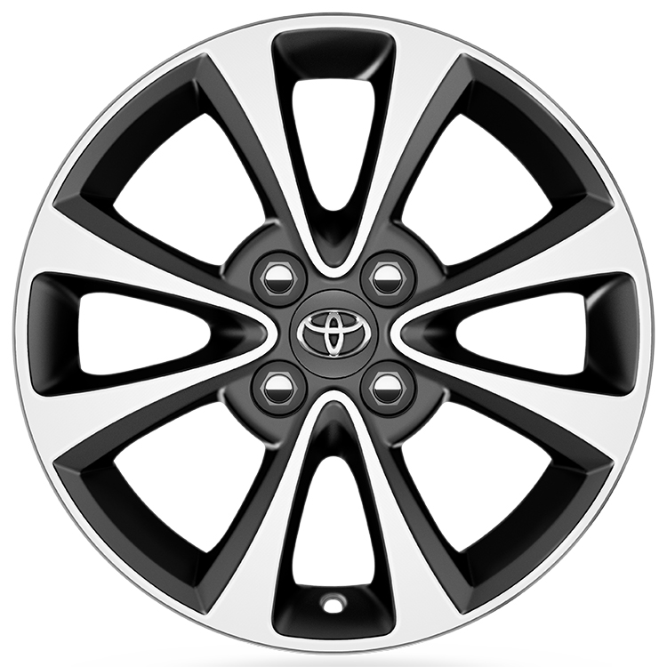 Leichtmetallfelge, 15 Zoll, 4-Doppelspeichen-Design, schwarz oberflächenpoliert matt Leichtmetallfelge, 15 Zoll, 4-Doppelspeichen-Design, schwarz oberflächenpoliert matt
