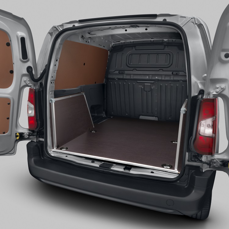 Lackierte Premium Holz-Seitenwandverkleidung inklusive Radschutz, L1, für Fahrzeuge mit mit zwei Schiebetüren