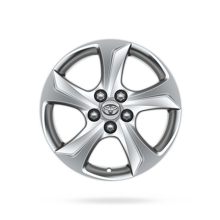 Toyota Original Leichtmetallfelge, 15 Zoll, 5-Speichen Design in Silber Toyota Original Leichtmetallfelge, 15 Zoll, 5-Speichen Design in Silber