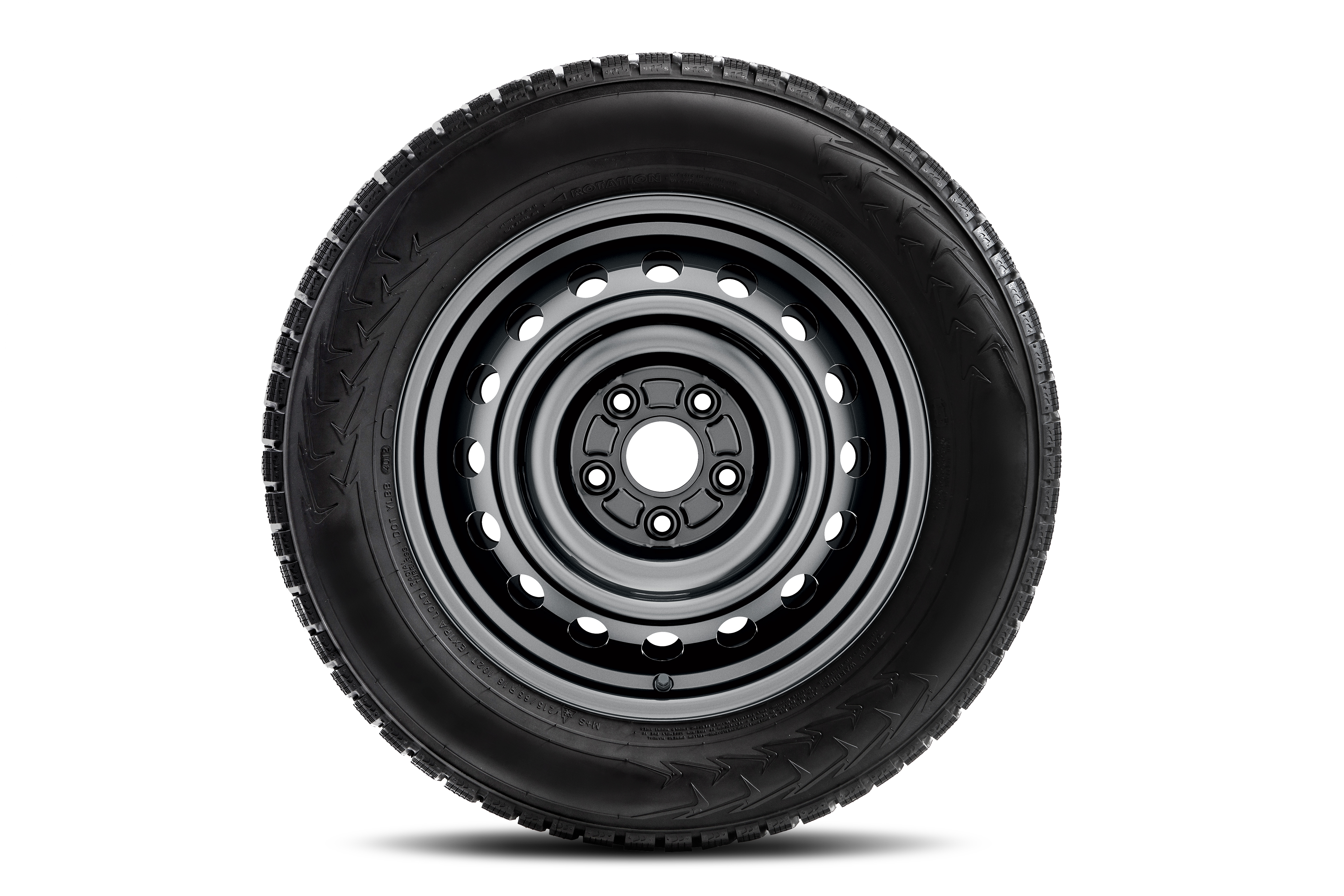 Satz 16" Winterkompletträder mit schwarzen Stahlfelgen, mit FULDA Winterreifen
