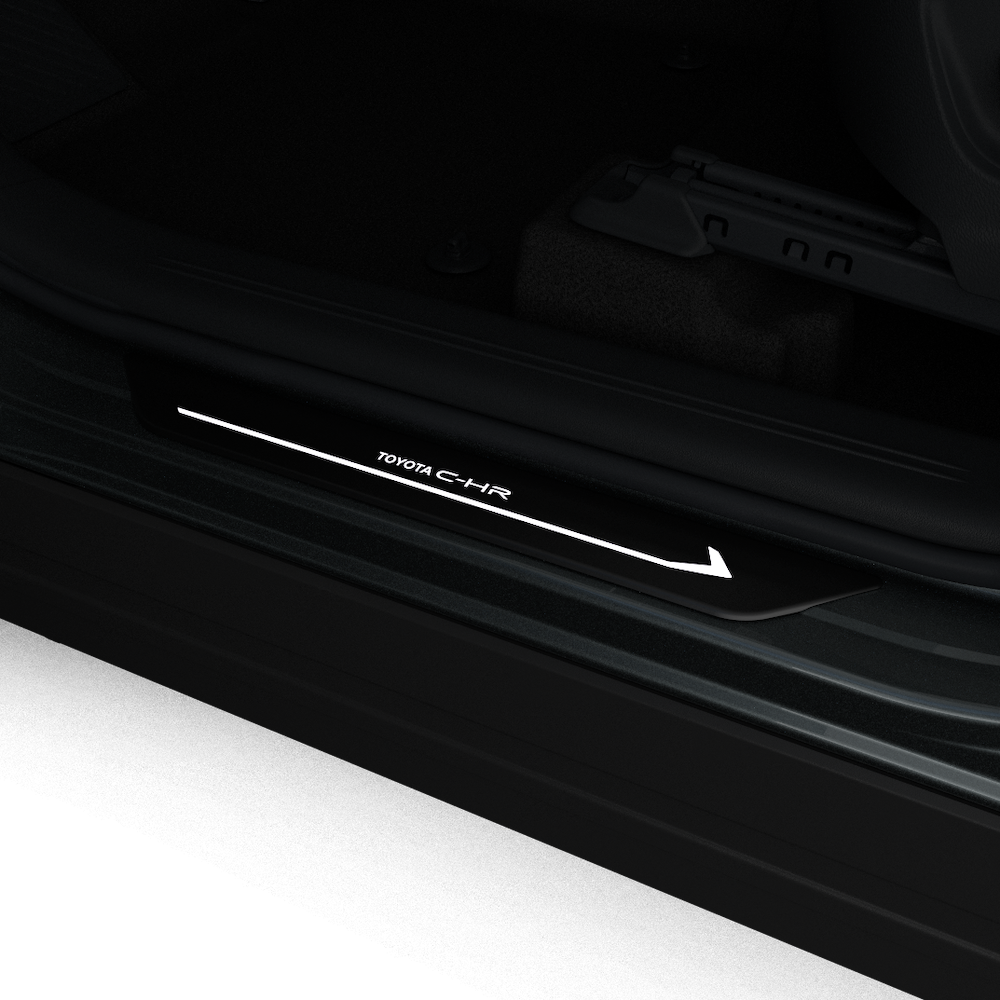 Einstiegsleisten, Aluminium, Modell-Schriftzug, vorne