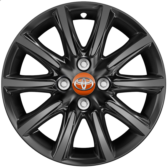 15 Zoll Leichtmetallfelge, schwarz, 10-Speichen-Design 15 Zoll Leichtmetallfelge, schwarz, 10-Speichen-Design