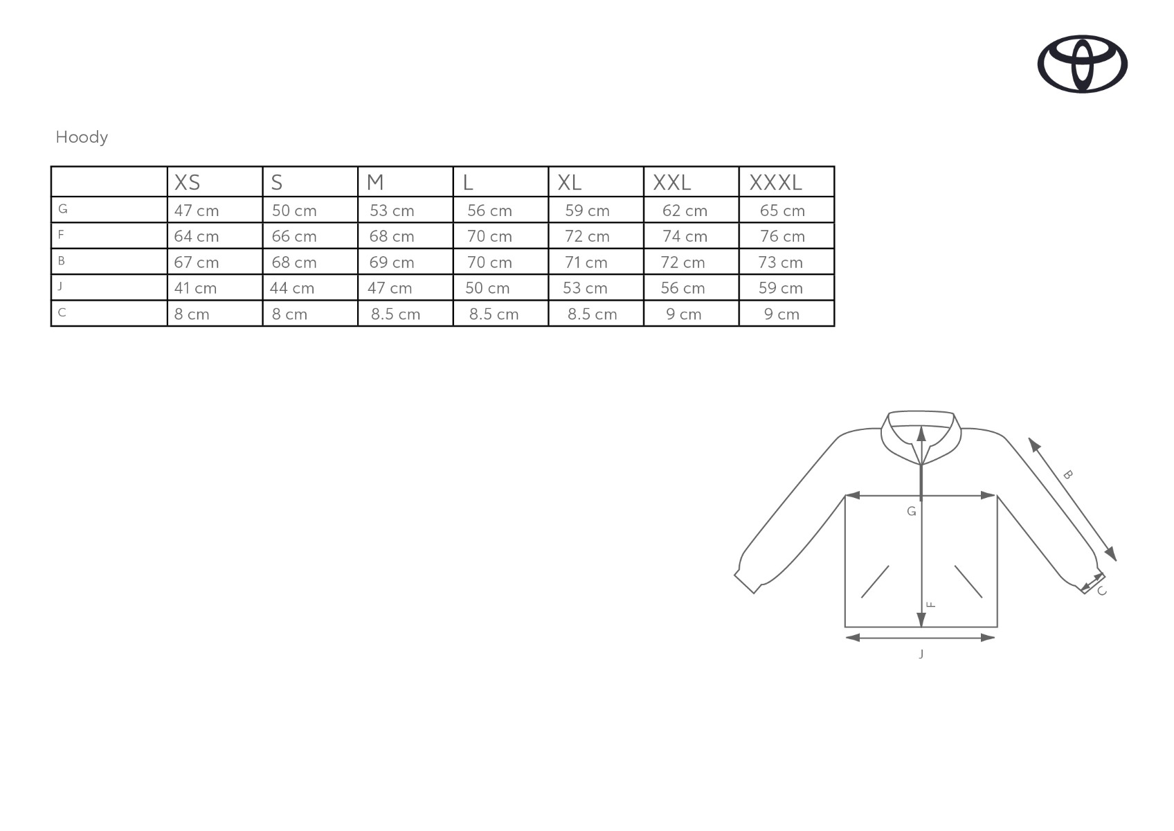 TOYOTA COLLECTION MENS HOODIE (XXL)