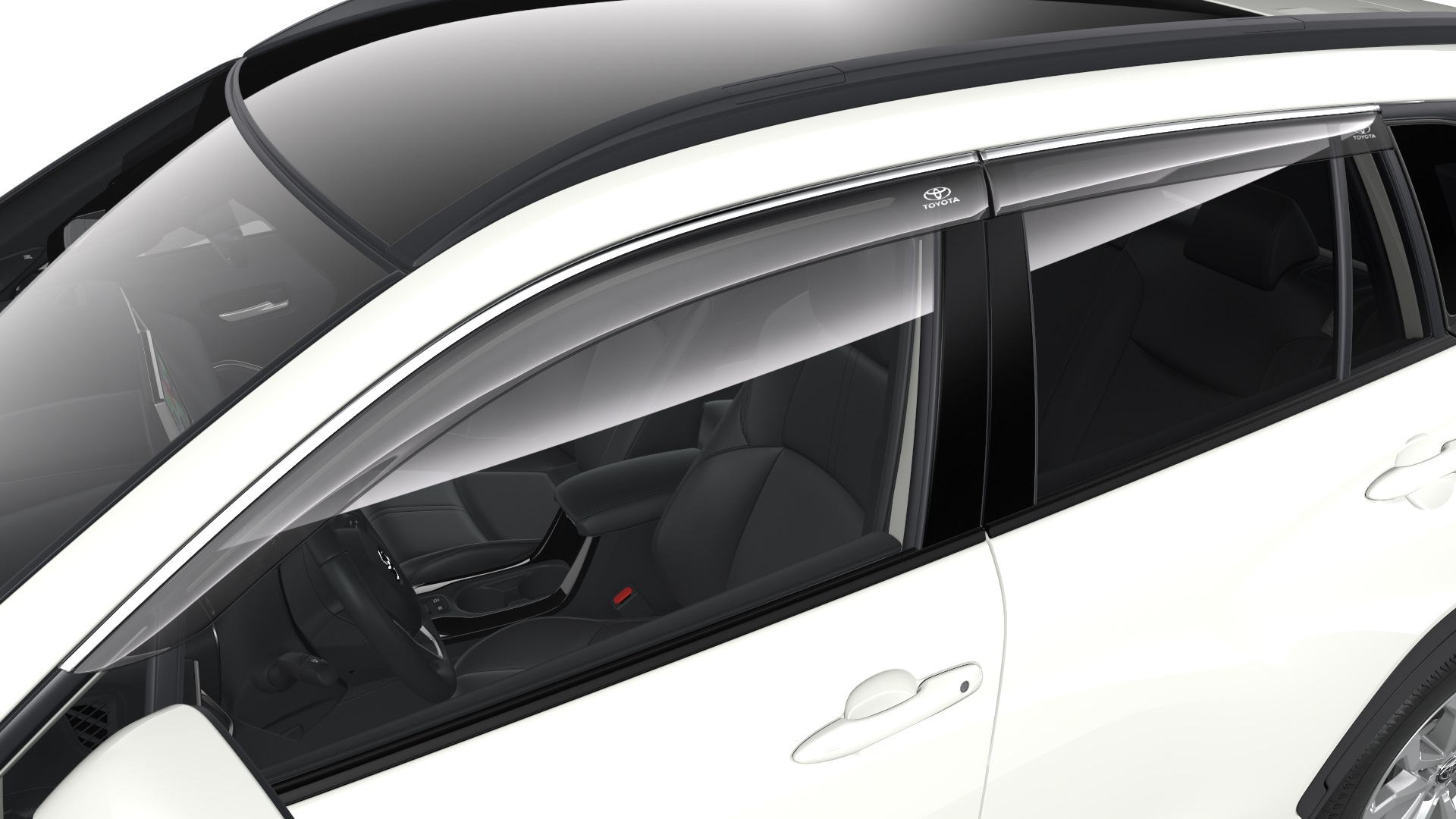 Auto Windabweiser Windabweiser mit Chrom, Satz | PC1620A006_APPL1535 | Toyota Online Shop