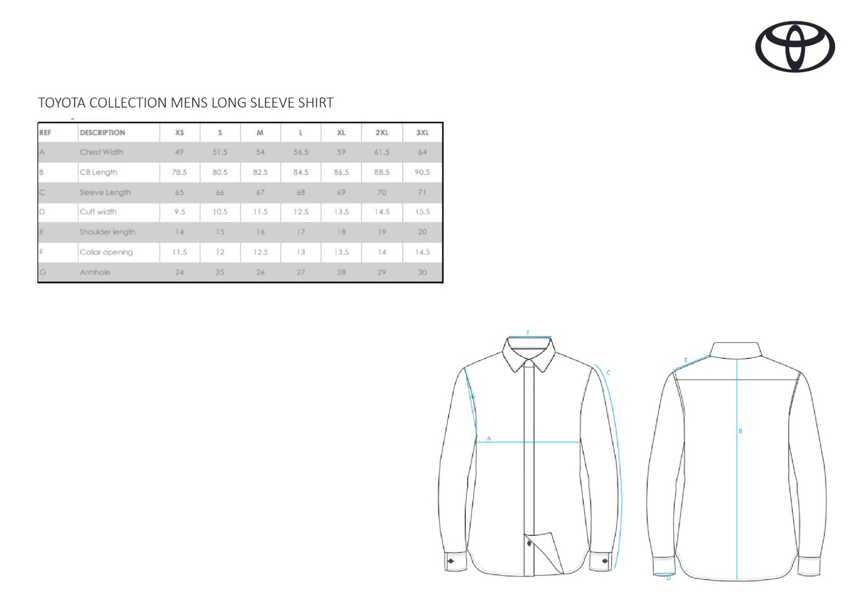 TOYOTA COLLECTION MENS LONG SLEEVE SHIRT (M)