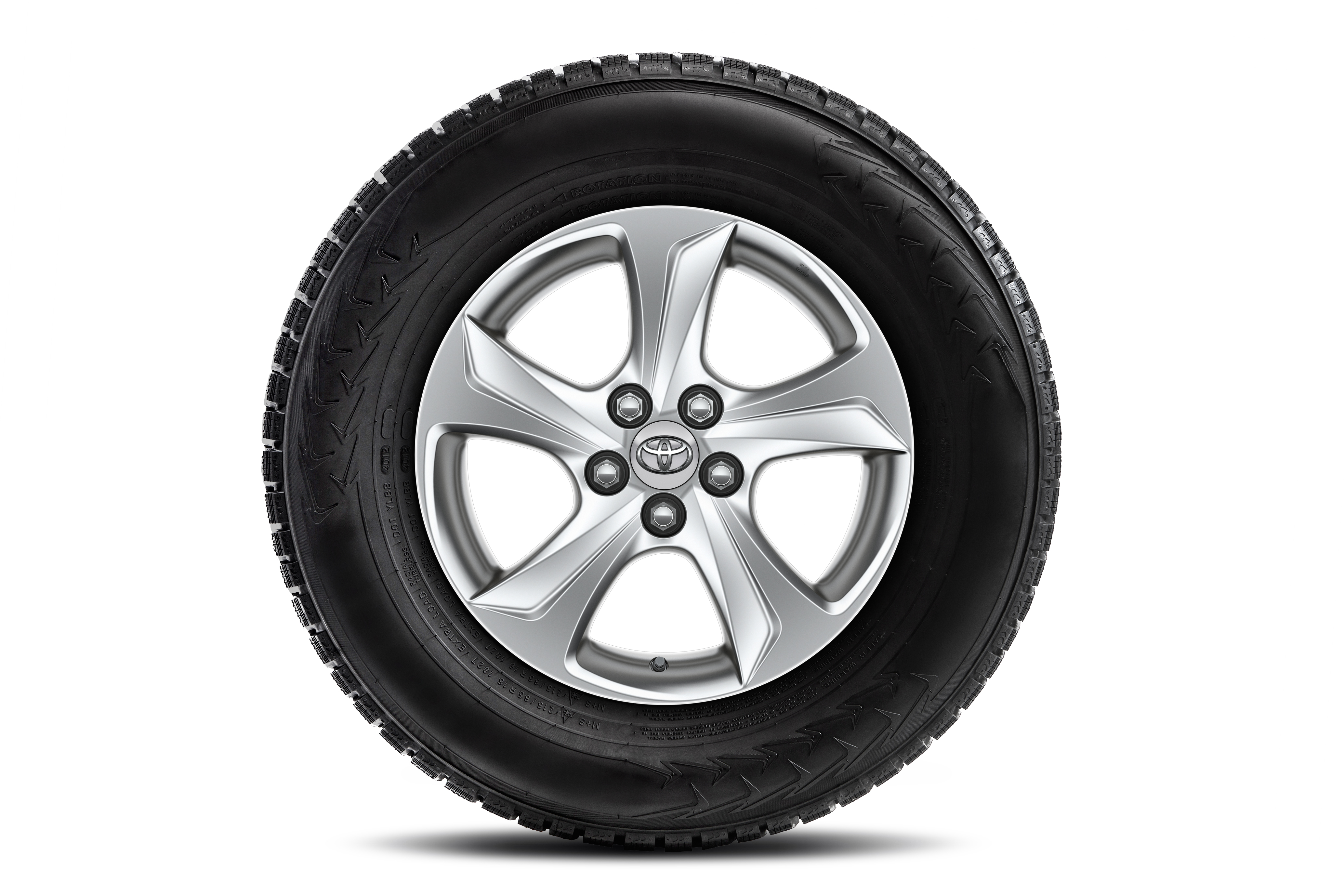 Satz 15" Winterkompletträder silber im 5-Speichen-Design, mit GOODYEAR Winterreifen