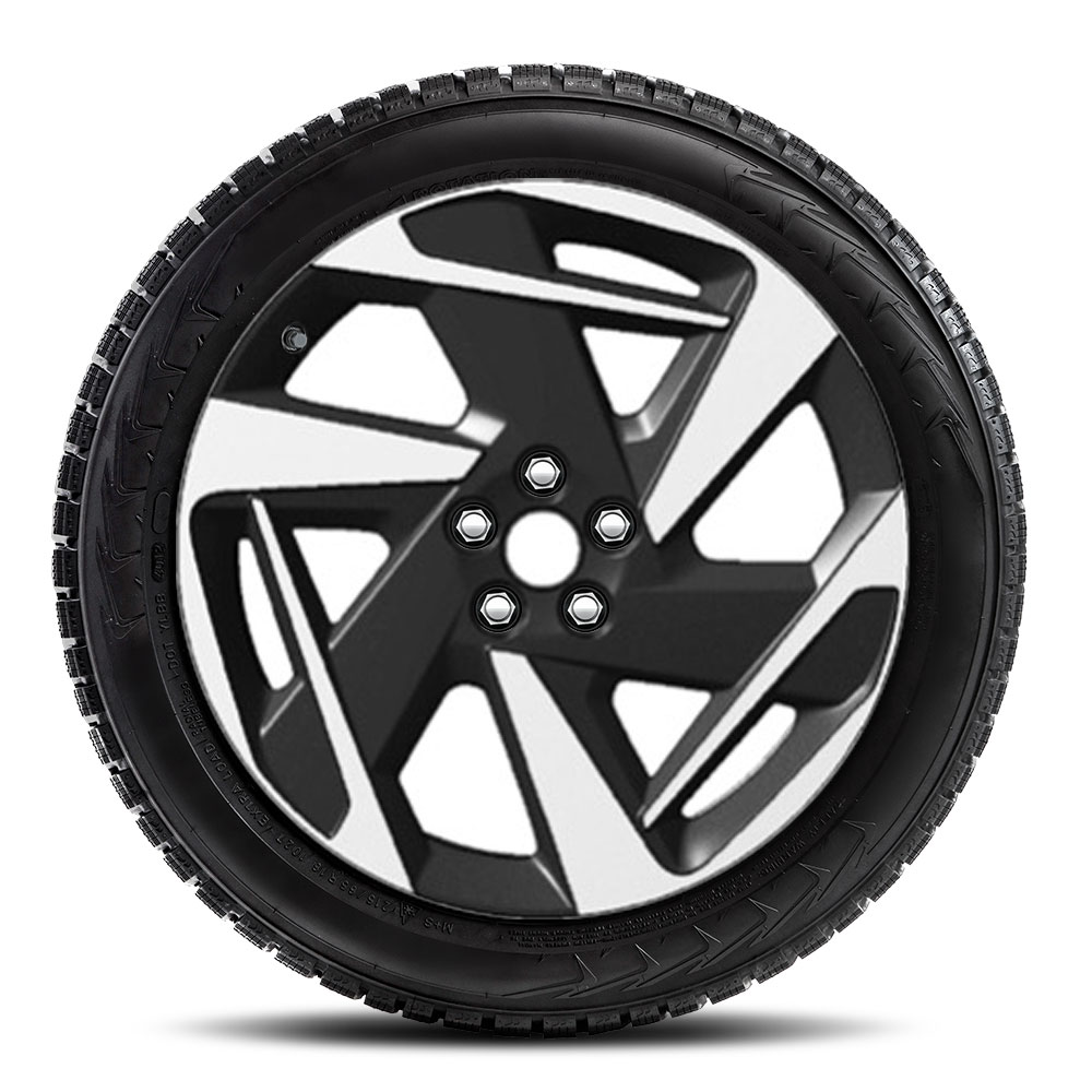 18" Leichtmetall-Winterkomplettradsatz, schwarz glanzgedreht mit Falken Winterreifen