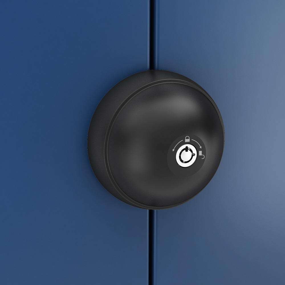 Smart duo Security Türschloss, Kit mit 2 Stück, aus ultra-resistenten Stahlgehäuse, 2 Schiebetüren, ohne Heckfenster