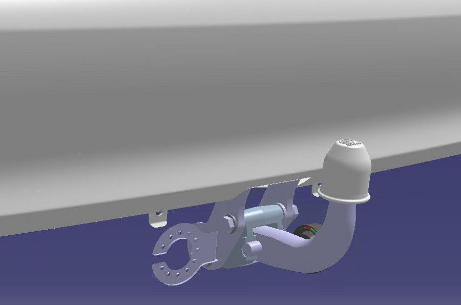 Anhängezugvorrichtung, horizontal abnehmbar