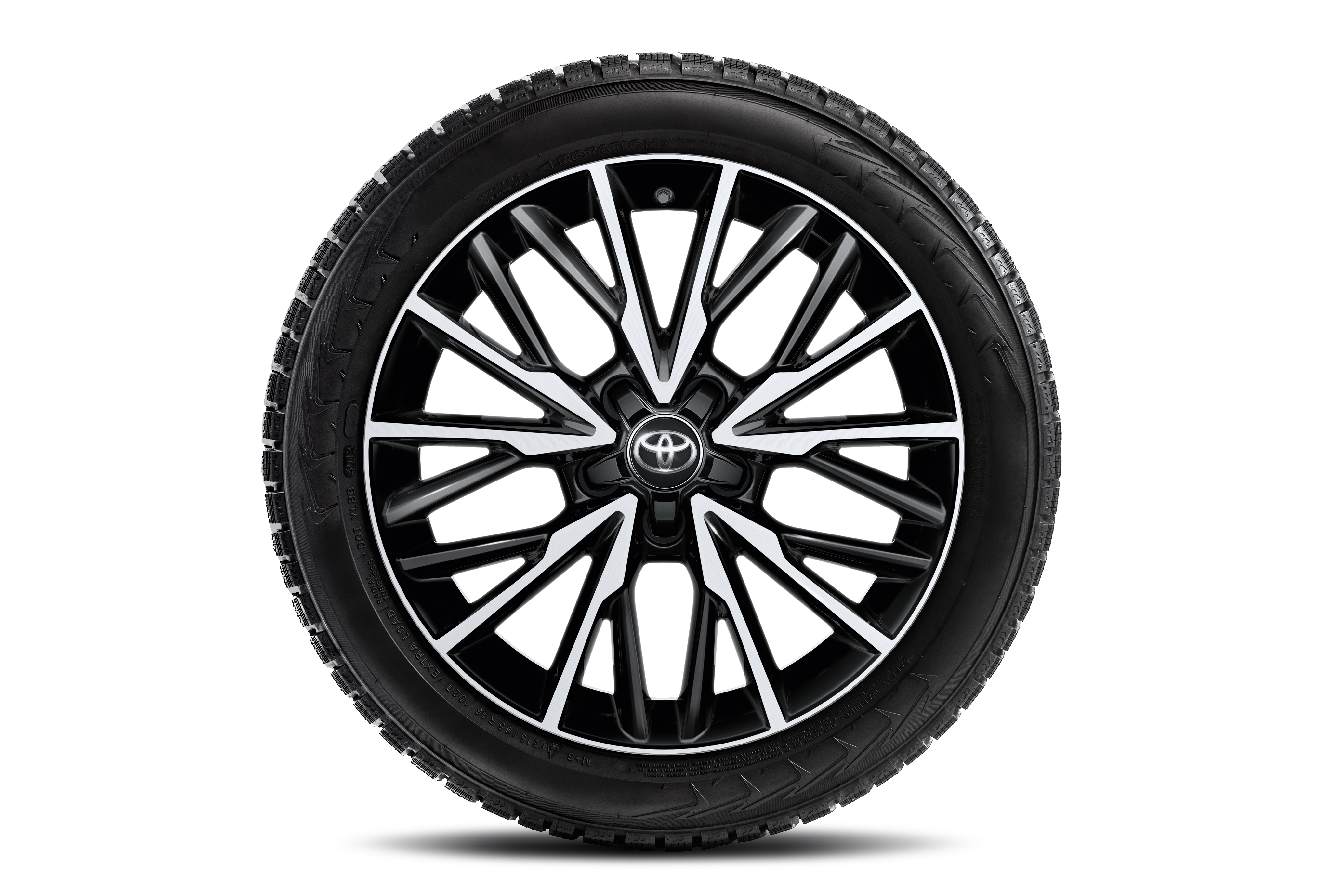 18" Leichtmetall-Winterkomplettradsatz, 20-Speichen-Design in Schwarz frontpoliert mit Goodyear UltraGrip Performance