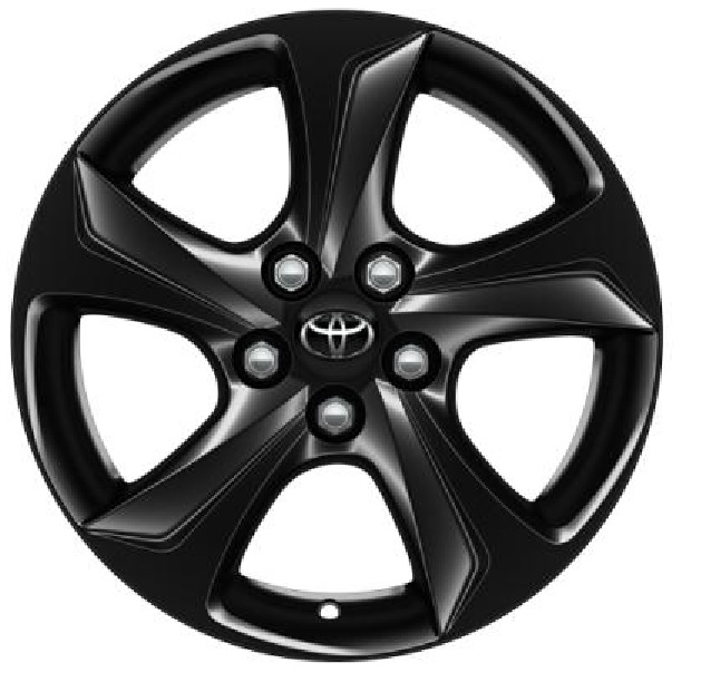 Leichtmetallfelge, 15-Zoll, 5 Speichen, schwarz glänzend