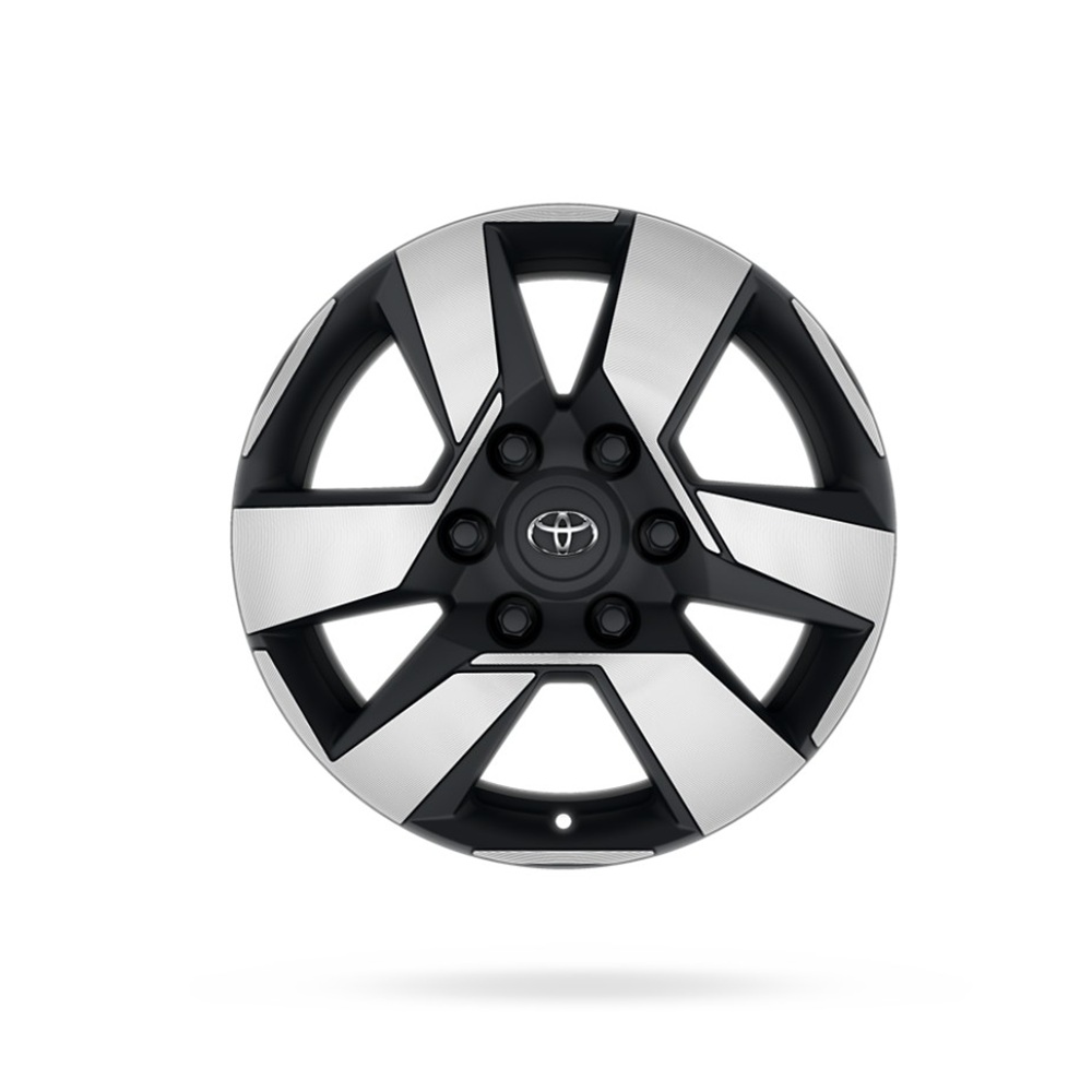 Toyota Original 17-Zoll-Leichtmetallfelge, 6-Speichen schwarz-oberflächenpoliert