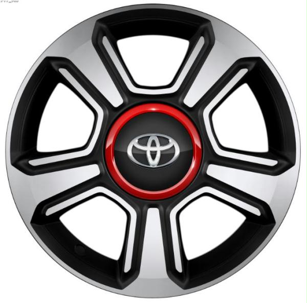 Leichtmetallfelge, 5-Speichen Design, 4,5J x 15, schwarz matt oberflächenpoliert Leichtmetallfelge, 5-Speichen Design, 4,5J x 15, schwarz matt oberflächenpoliert